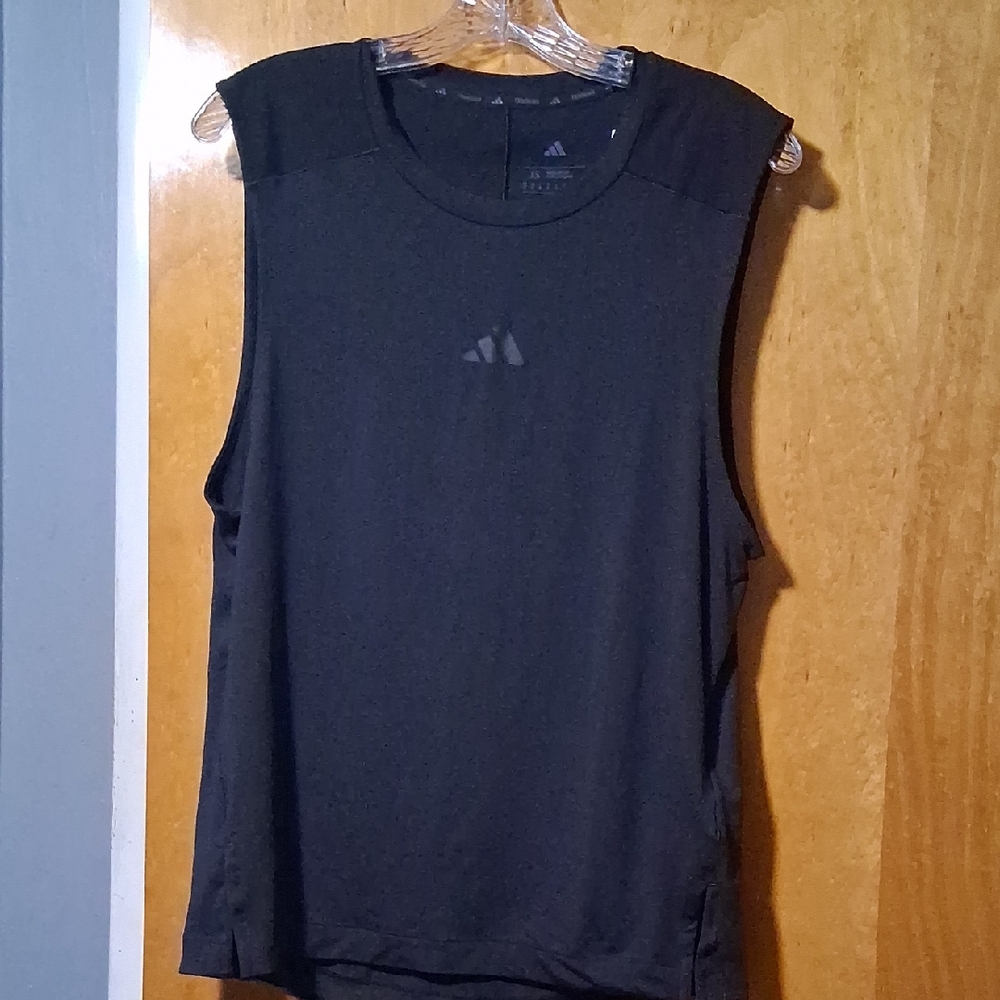 Adidas Mens Charcoal Muscle Tee